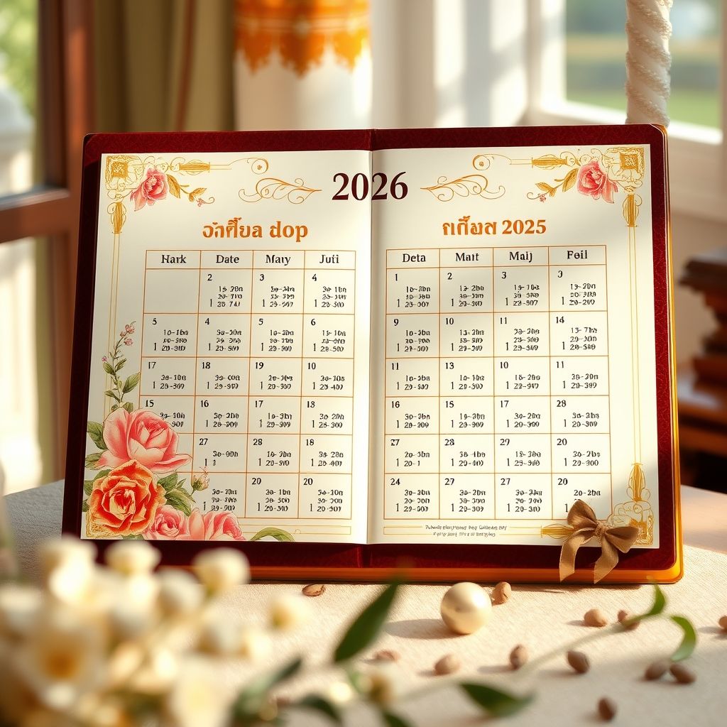 ปฏิทินฤกษ์ 2569: แต่งงานอย่างไรให้สมหวัง